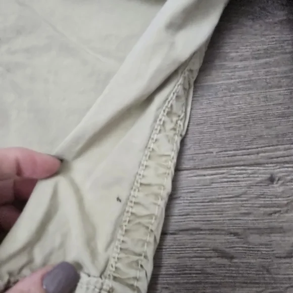 Affliction Y2K Cargo Coatal Detailed Mens Shorts Size 33 Cream Baggy Streetwear - Picture 14 of 14